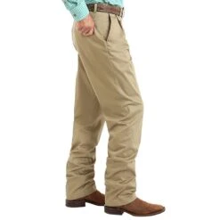 Wrangler Mens Riata Khaki Pleated Front Pants -The Cowboy Shirt Sales Store 00097KH 2