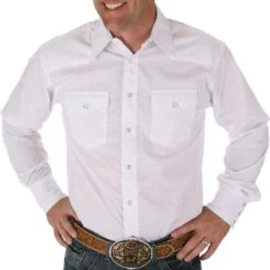 Wrangler Men's Pearl Snap Dress Shirt