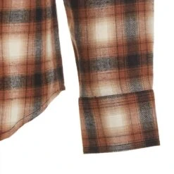 Men's Wrangler Retro Brown Plaid Modern Fit Flannel -The Cowboy Shirt Sales Store 112317108 2