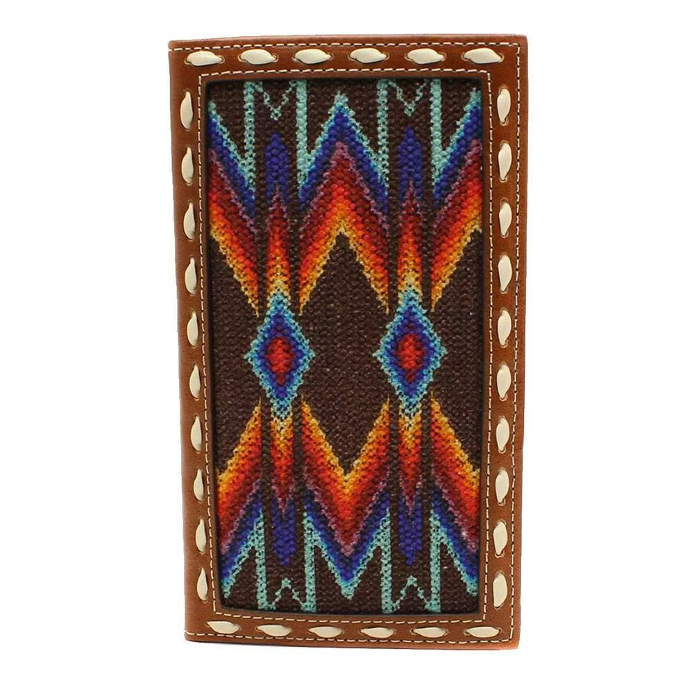 Nocona Southwest Pattern Inlay Rodeo Wallet 1 Nocona Southwest Pattern Inlay Rodeo Wallet