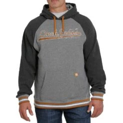 Cinch Men's Heather Gray Logo Hooded Sweatshirt