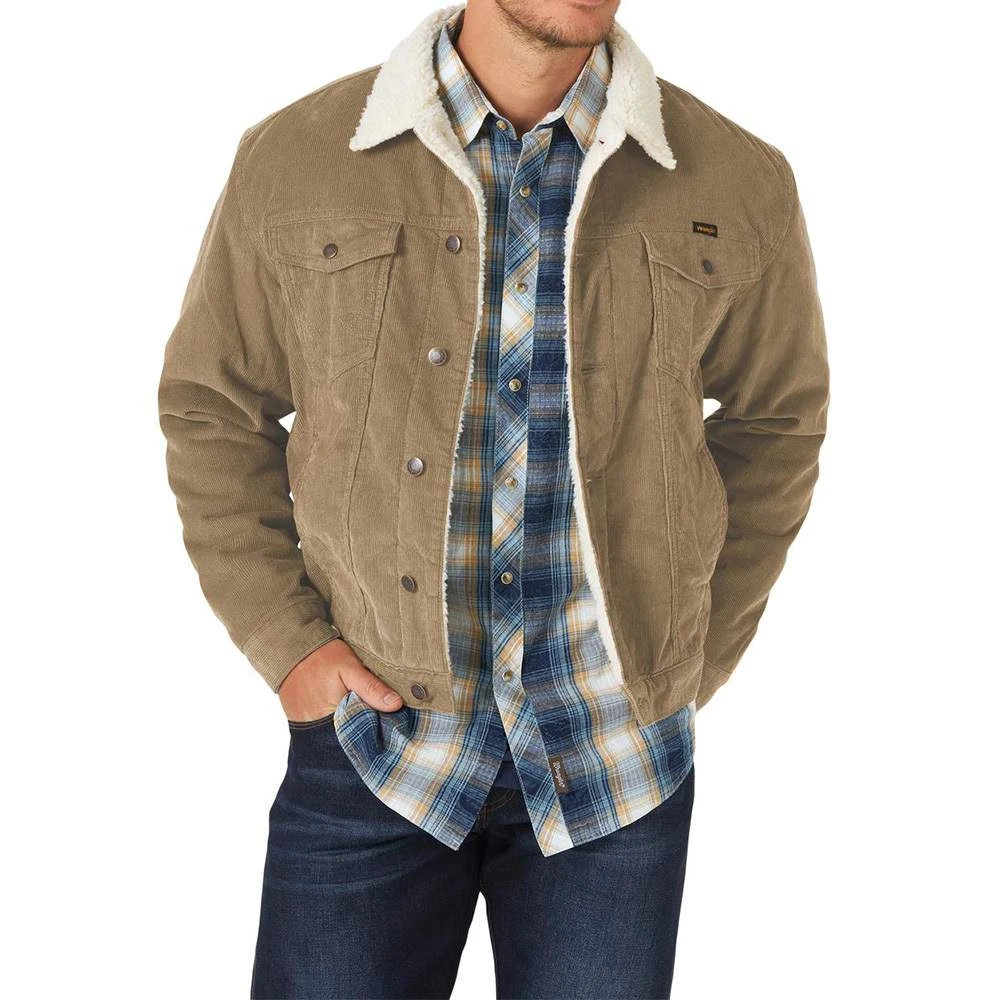 Wrangler Men'sCorduroy Sherpa Lined Jacket 1 Wrangler Men'sCorduroy Sherpa Lined Jacket