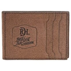 Red Dirt Hat Roughout Bifold Card Case With Money Clip