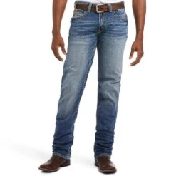 Ariat Men's M4 Low Rise Stretch Longspur Stackable Straight Leg Jean