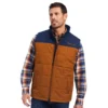 Ariat Men's Cruis Insulated Chesnut And Navy Vest