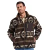 Ariat Men's Brown Mammoth Southwest Jacquard Fleece Jacket