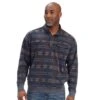 Ariat Men's Blue Southwest Printed Overdyed Washed Sweater