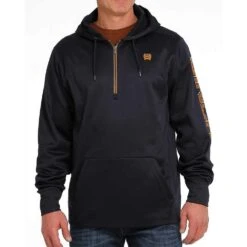 Cinch Men's Black 1/4 Zip Sweatshirt