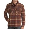 Panhandle Men's Powder River Burgundy Plaid Wool Blend Jacket