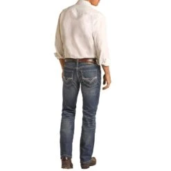 Rock N Roll Cowboy Men's Slim Fit Stretch Straight Leg Revolver Jeans
