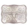 M&F Silver Longhorn Buckle