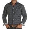 Panhandle Men's Rough Stock Blue Snap Shirt