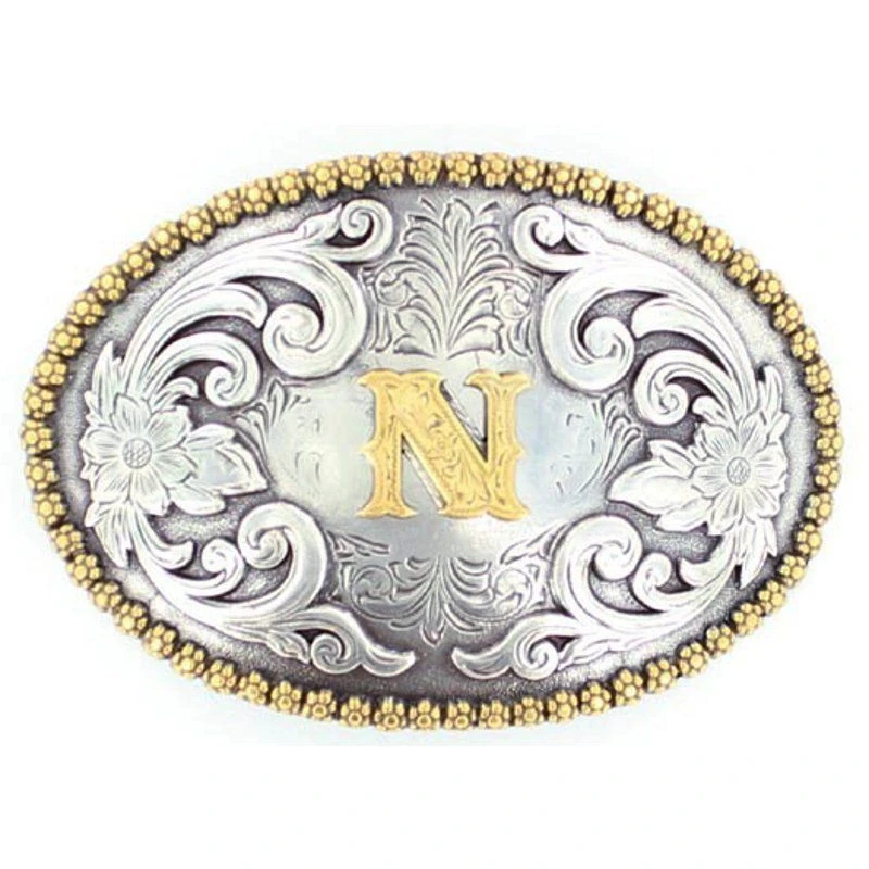 M&F N Initial Belt Buckle 1 M&F N Initial Belt Buckle