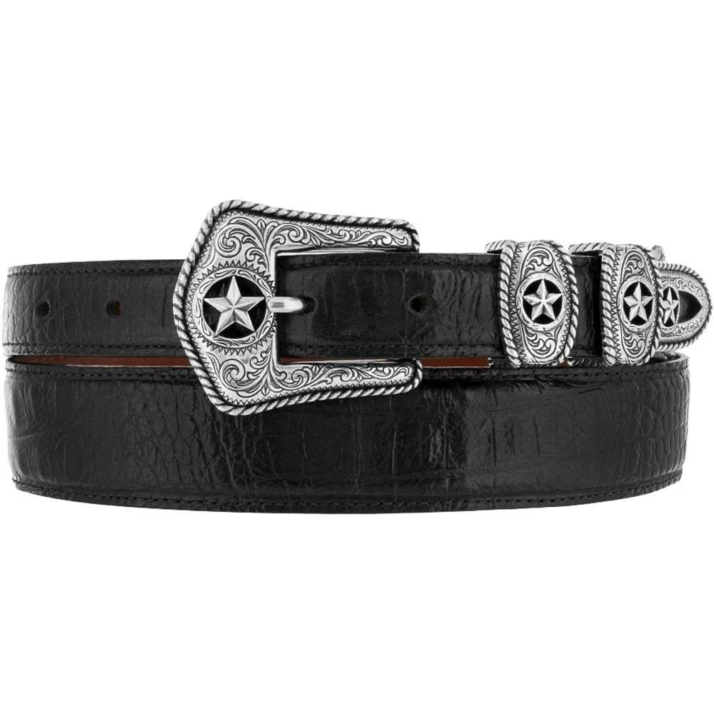 Tony Lama Men's Black Croc Print Western Belt 1 Tony Lama Men's Black Croc Print Western Belt