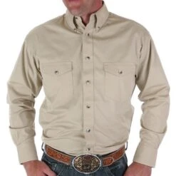 Wrangler Men's Painted Desert Big & Tall Tan Shirt