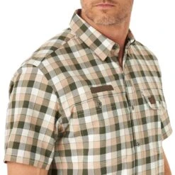 Wrangler Men's Riggs Plaid Vented Work Shirt -The Cowboy Shirt Sales Store 3W640OT 3