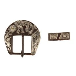 Cowperson Tack Flower Buckle Set