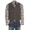 Wyoming Traders Mens Charcoal Wyoming Wool Vest