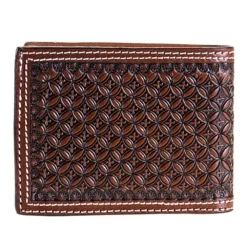 Western Fashion Leather Bi-Fold Wallet With Lace Detail -The Cowboy Shirt Sales Store H 71B 2