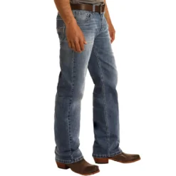 Rock N Roll Cowboy Men's And Double Barrel Light Wash Jeans -The Cowboy Shirt Sales Store M0S7716 2