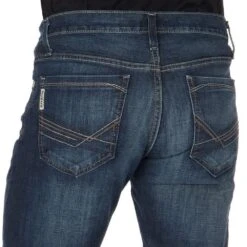 Cinch Mens Ian Dark Stonewash Jean -The Cowboy Shirt Sales Store MB65436001 IND 3