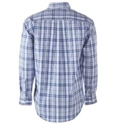 Panhandle Men's Roughstock Blue Plaid Western Shirt -The Cowboy Shirt Sales Store R0D3266 4