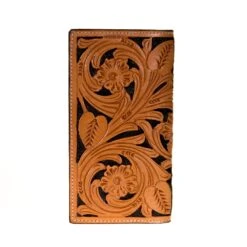 Western Fashion Twisted X Floral Tooled Rodeo Wallet With Black Painted Inlay -The Cowboy Shirt Sales Store XH 106 2
